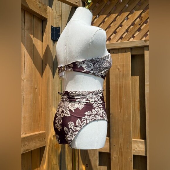 🆕 ZIMMERMANN 🧿 NWT Pink Floral-Print Bandeau, Scarf High Waist Pant Sz 1 US4/6 - Picture 8 of 16